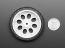 A3763 Fehér kerék TT DC motorhoz 65x18mm A3763 Fehér kerék TT DC motorhoz 65x18mm