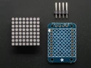 A959 8x8 LED panel w/I2C Backpack- kék