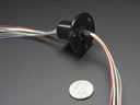 A1196 Slip Ring with Flange - d=22mm, 12 wire, 240V 2A