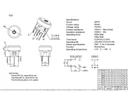 A3105 Mini világító PCB nyomógomb kék Power szimbólummal