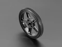 A3757 Fekete küllős kerék TT DC motorhoz d=60mm