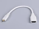 Raspberry Pi micro-HDMI / HDMI adapter kábel, 235mm fehér