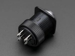 16mm-es világító nyomógomb - fehér