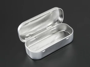 Kisméretű rozsdamentes fémdoboz 3,6x8,5x2,0mm