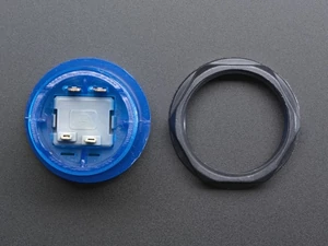 A3490 Mini LED-es nyomógomb - M30 áttetsző kék