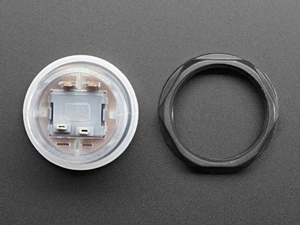 Mini LED-es nyomógomb - M30 áttetsző fehér