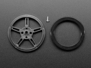 A3757 Fekete küllős kerék TT DC motorhoz d=60mm