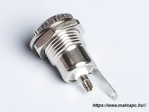 DC tápalj 2,1mm/5,5mm fém, csavaros