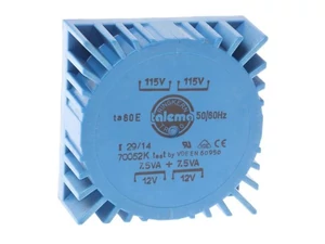 Trafó 15VA 2x12V Toroid PCB  (70052)