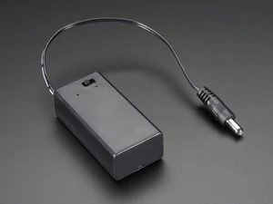 Elemtartó doboz 5,5/2,1-es dugóval 9V-os elemhez