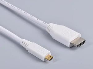 Raspberry Pi micro-HDMI / HDMI A kábel, fehér 1m-es