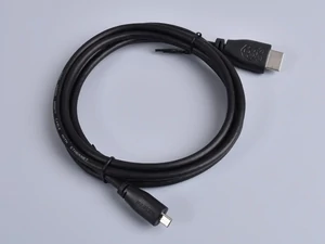 Raspberry Pi Official 1m micro-HDMI / HDMI-A kábel, fekete