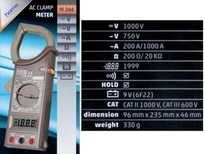 Lakatfogó M266 - AC Clamp Meter