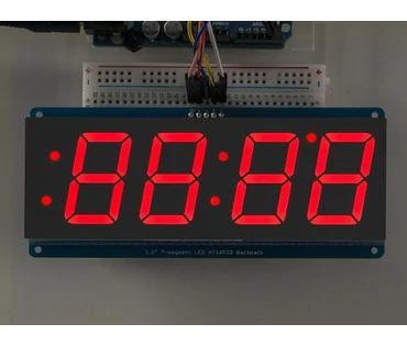 A1270 1.2 inch 4-Digit 7-Segment Red Display w/I2C Backpack