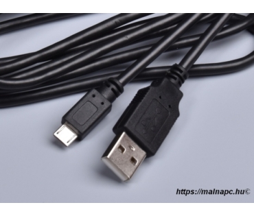 Kábel USB 1,8m-es USB A - Micro USB B csatlakozók