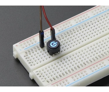 A3105 Mini világító PCB nyomógomb kék Power szimbólummal