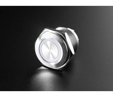 A3350 Vandálbiztos nyomógomb RGB LED gyűrűvel, d=16mm