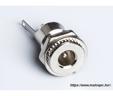 DC tápalj 2,1mm/5,5mm fém, csavaros