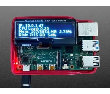 A4567 2.23 Inch Monochrome OLED Bonnet for Raspberry Pi