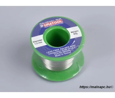 Forrasztó ón 1,2mm 50g SN/CU Duratool