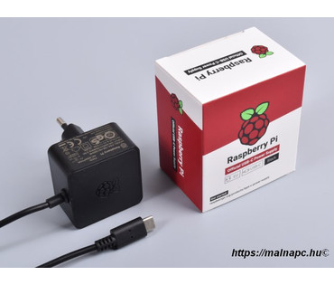 Raspberry Pi 4 Official táp, 15W fekete