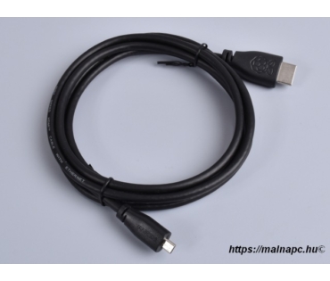 Raspberry Pi Official 1m micro-HDMI / HDMI-A kábel, fekete