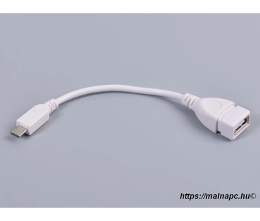 OTG adapter kábel USB-B Micro dugó / USB-A aljzat