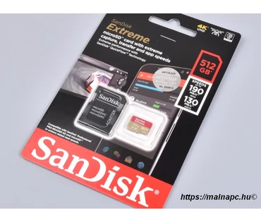 SanDisk 512GB microSD Extreme kártya SanDisk 512GB microSD Extreme kártya