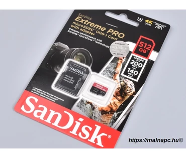 SanDisk 512GB microSD Extreme PRO kártya SanDisk 512GB microSD Extreme PRO kártya