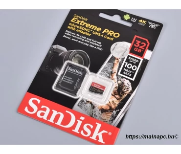 SanDisk 32GB microSD Extreme PRO kártya SanDisk 32GB microSD Extreme PRO kártya