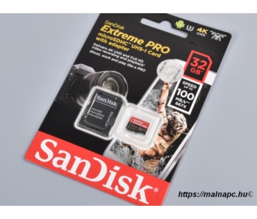 SanDisk 32GB microSD Extreme PRO kártya