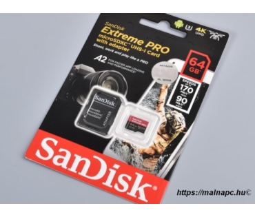 SanDisk 64GB microSD Extreme PRO kártya