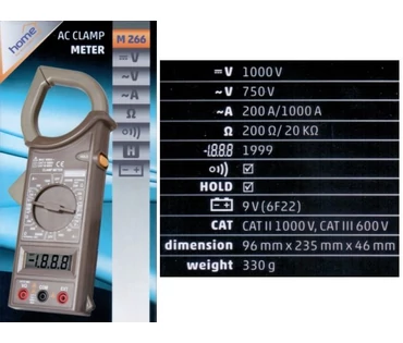 Lakatfogó M266 - AC Clamp Meter