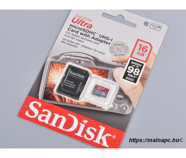 Sandisk 16GB microSD Ultra kártya