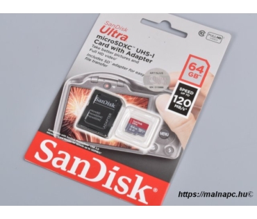 SanDisk 64GB microSD Ultra kártya