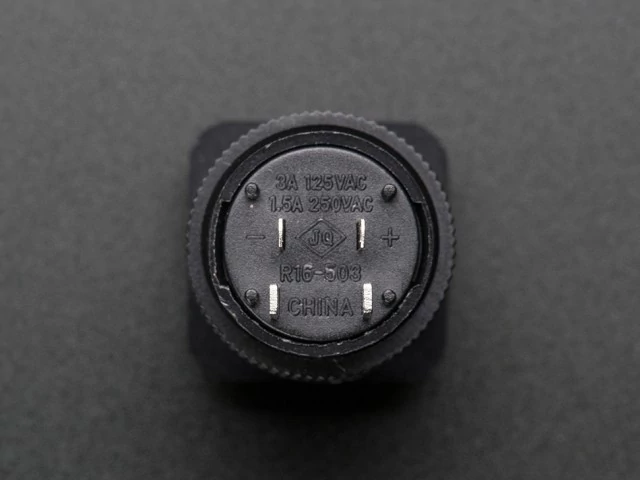 A1440 16mm-es világító nyomógomb - zöld