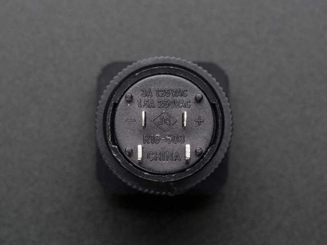 A1442 16mm-es világító nyomókapcsoló - piros