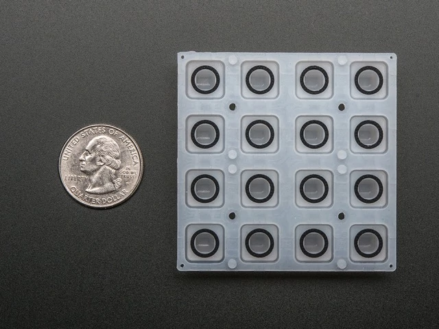 A1611 Szillikon tasztatúra 4x4 gomb LED háttérvilágításhoz