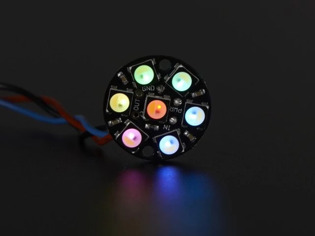 A2860 NeoPixel Jewel 7x5050 RGBW LED integrált driverrel