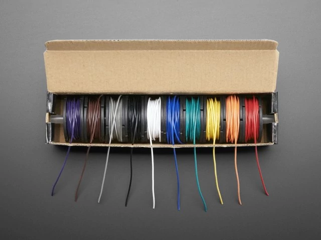 A3175 AWG22-es sodrott bekötő vezeték szett 10x 7,62m