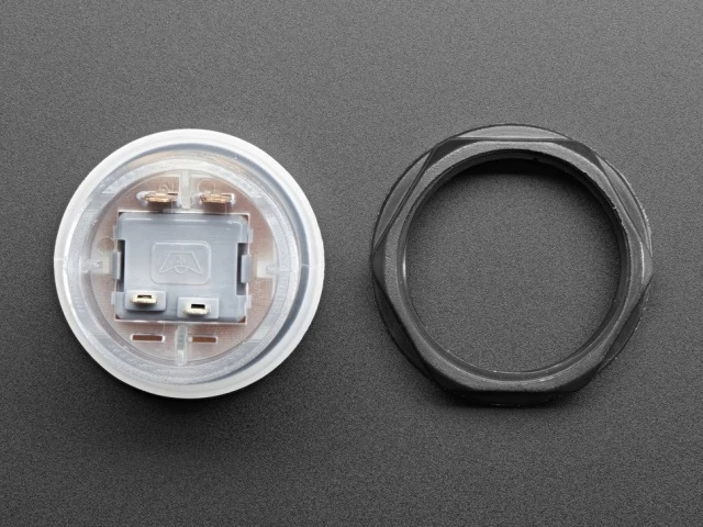 A3491 Mini LED-es nyomógomb - M30 áttetsző fehér