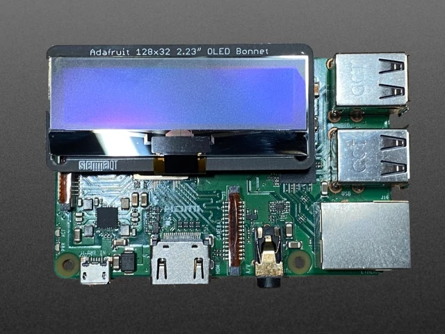 A4567 2.23 Inch Monochrome OLED Bonnet for Raspberry Pi