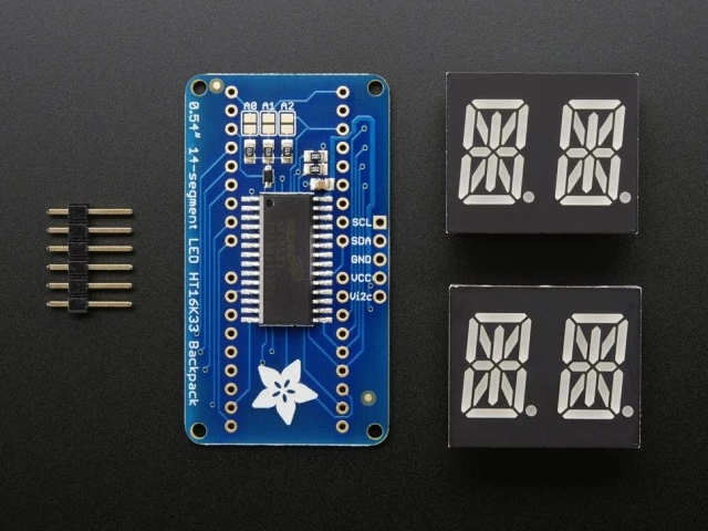 A2158 Quad Alphanumeric Display - Yellow 0.54