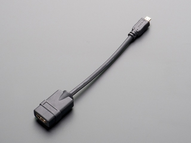 Micro-HDMI dugó / HDMI aljzat adapter kábel