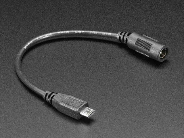 A2727 MicroUSB dugó - 5.5/2.1mm DC aljzat adapter kábel