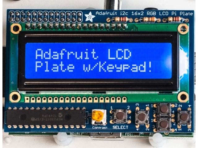 kék-fehér 16x2 LCD KIT Raspberry Pi -hez
