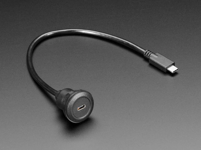 A4218 USB C Round Panel Mount Extension Cable