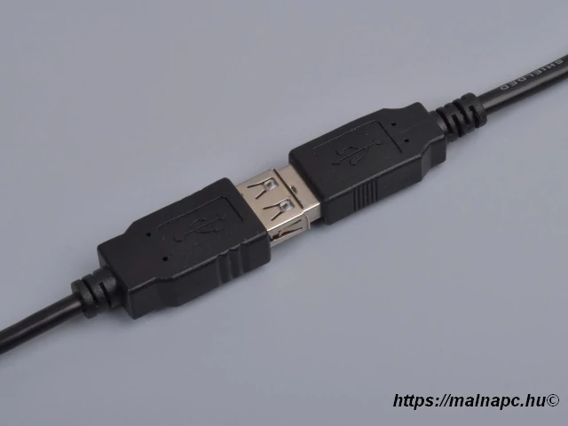 USB A-A aljzat/dugó hosszabbító kábel 1.8m