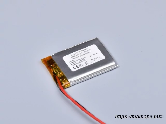 Li-Polymer akku 3.7V 550mAh 5.0x30x40mm