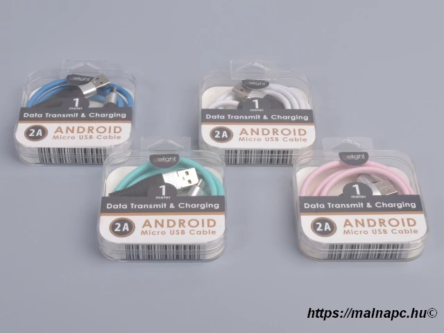 Kábel USB 1m-es USB A - Micro USB B / táp és adat
